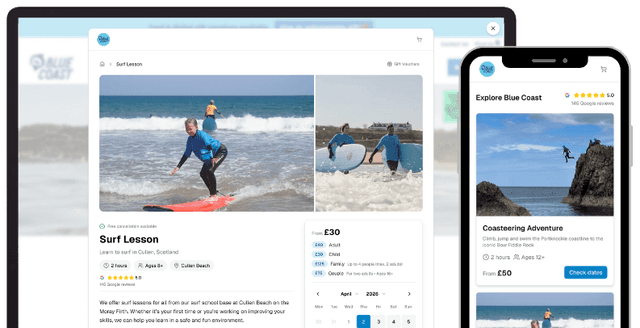 Booking interface preview