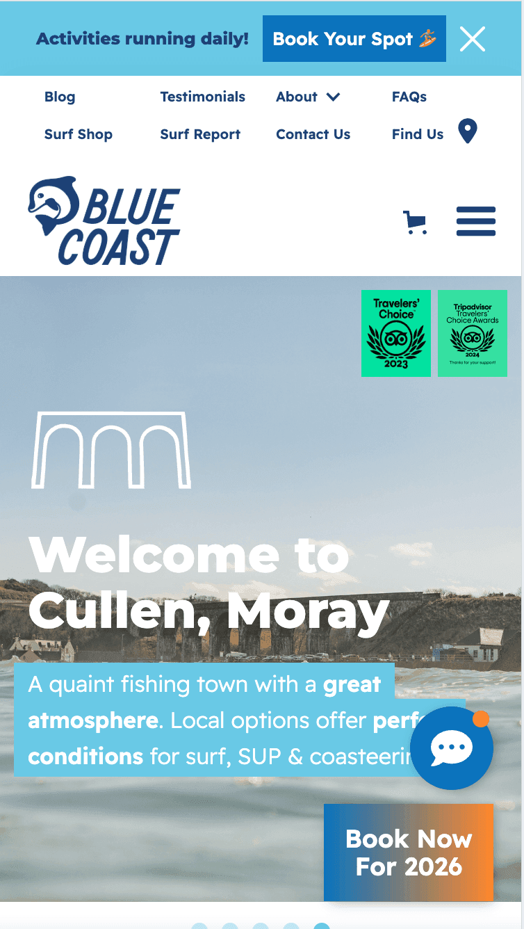 Blue Coast on a phone