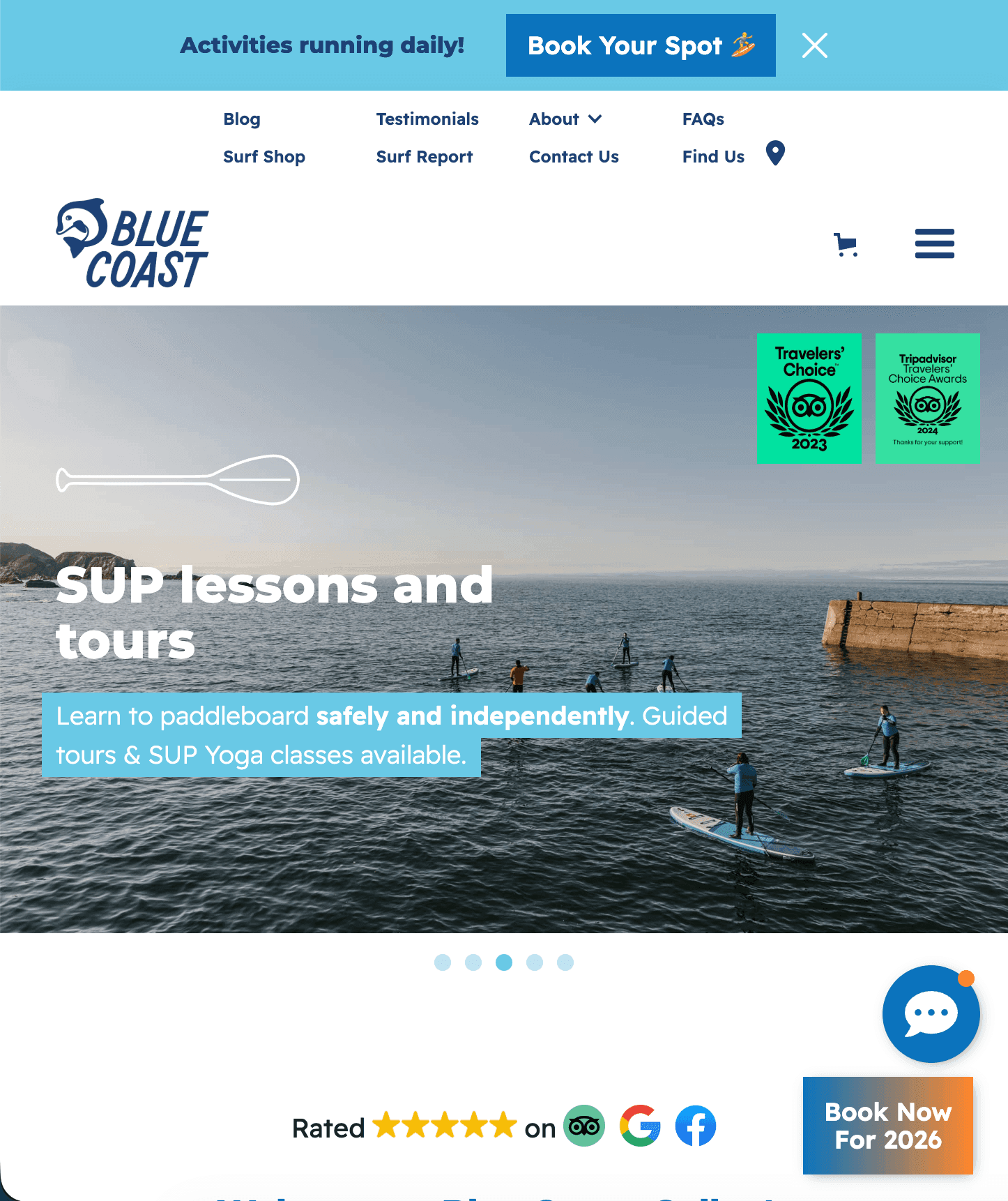 Blue Coast on a tablet